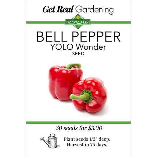 Yolo Wonder Pepper Seeds - Red Bell Pepper - Sweet Flavor, Easy Grow