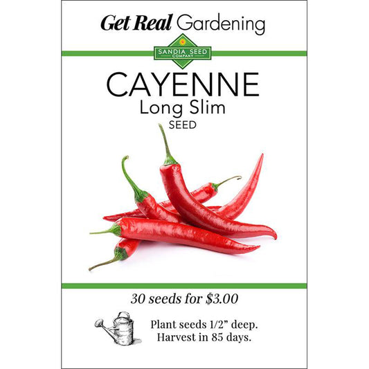Cayenne Long Slim Seeds - Hot Yields - Easy Growth, Great Flavor