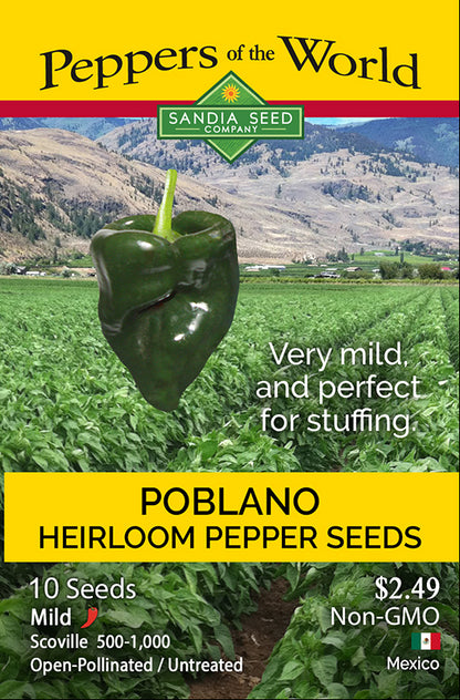 Poblano - Heirloom Pepper Seeds