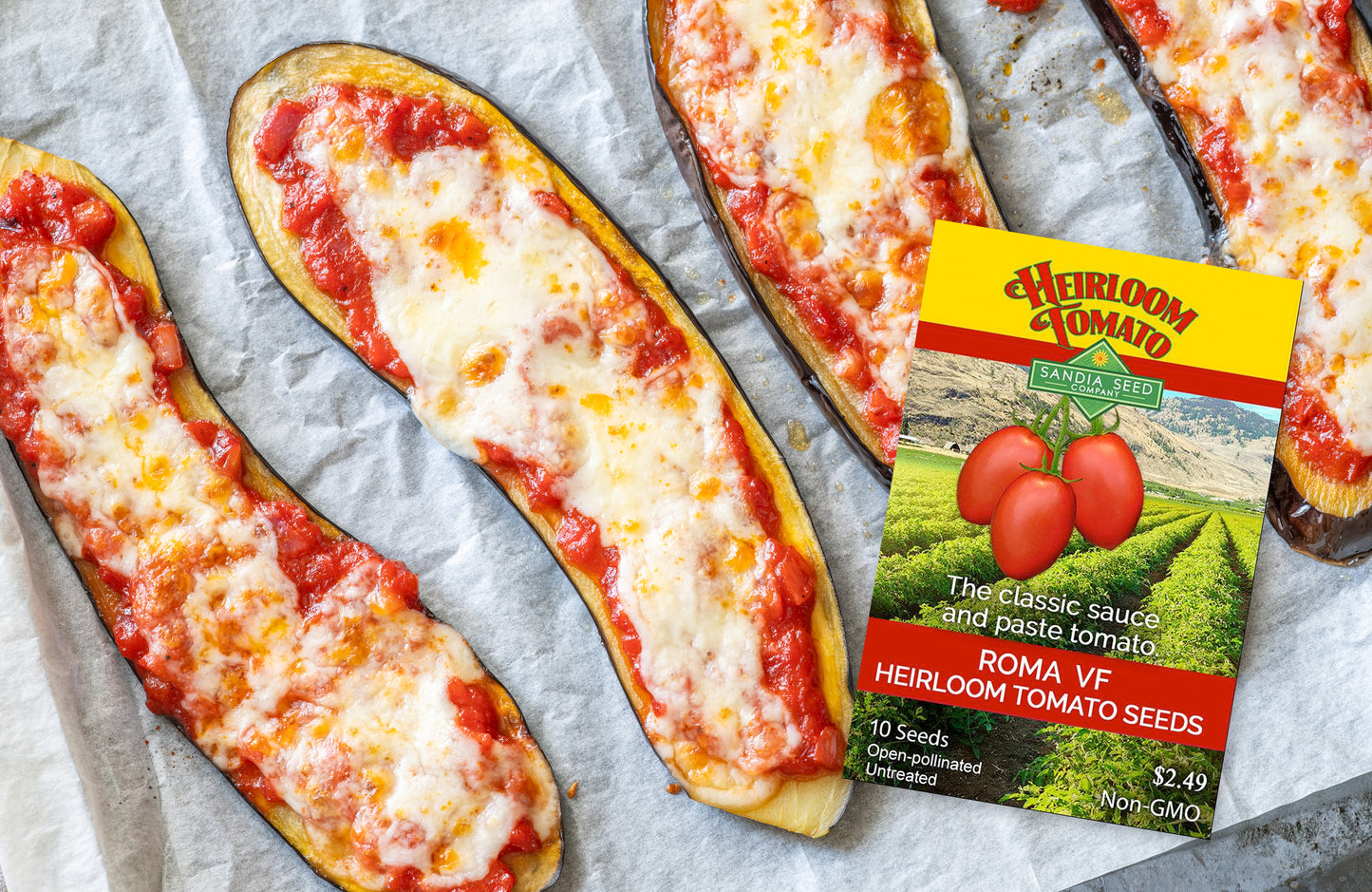 Roma VF Tomato Seeds - grow these to make delicious tomato sauces like for Eggplant Parmesan!