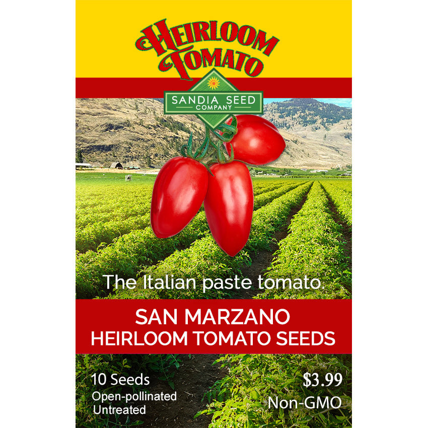 San Marzano Roma Tomato Seeds - Perfect for Canning - A Vigorous Heirloom