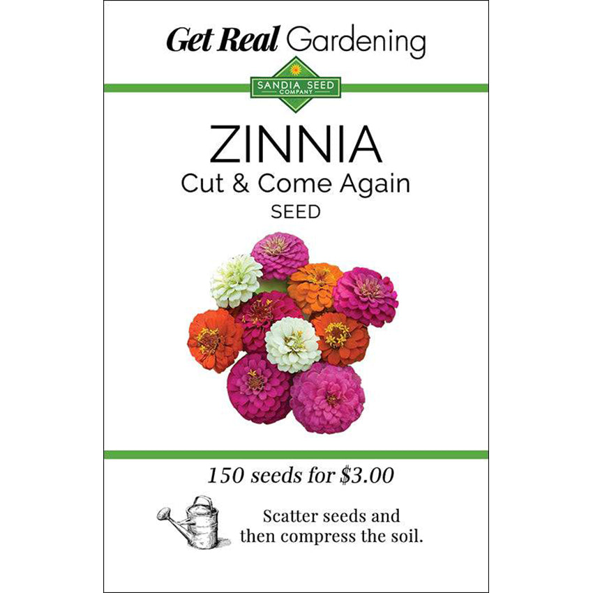 Zinnia Cut and Come Again Flower Seeds for Pollinator Garden - ON SALE