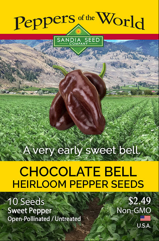 Earliest Pepper: Chocolate Bell Pepper Seeds