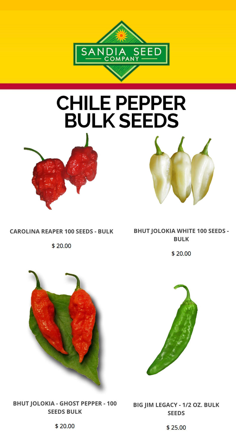 Bulk Seeds: Short Season Pepper Seeds