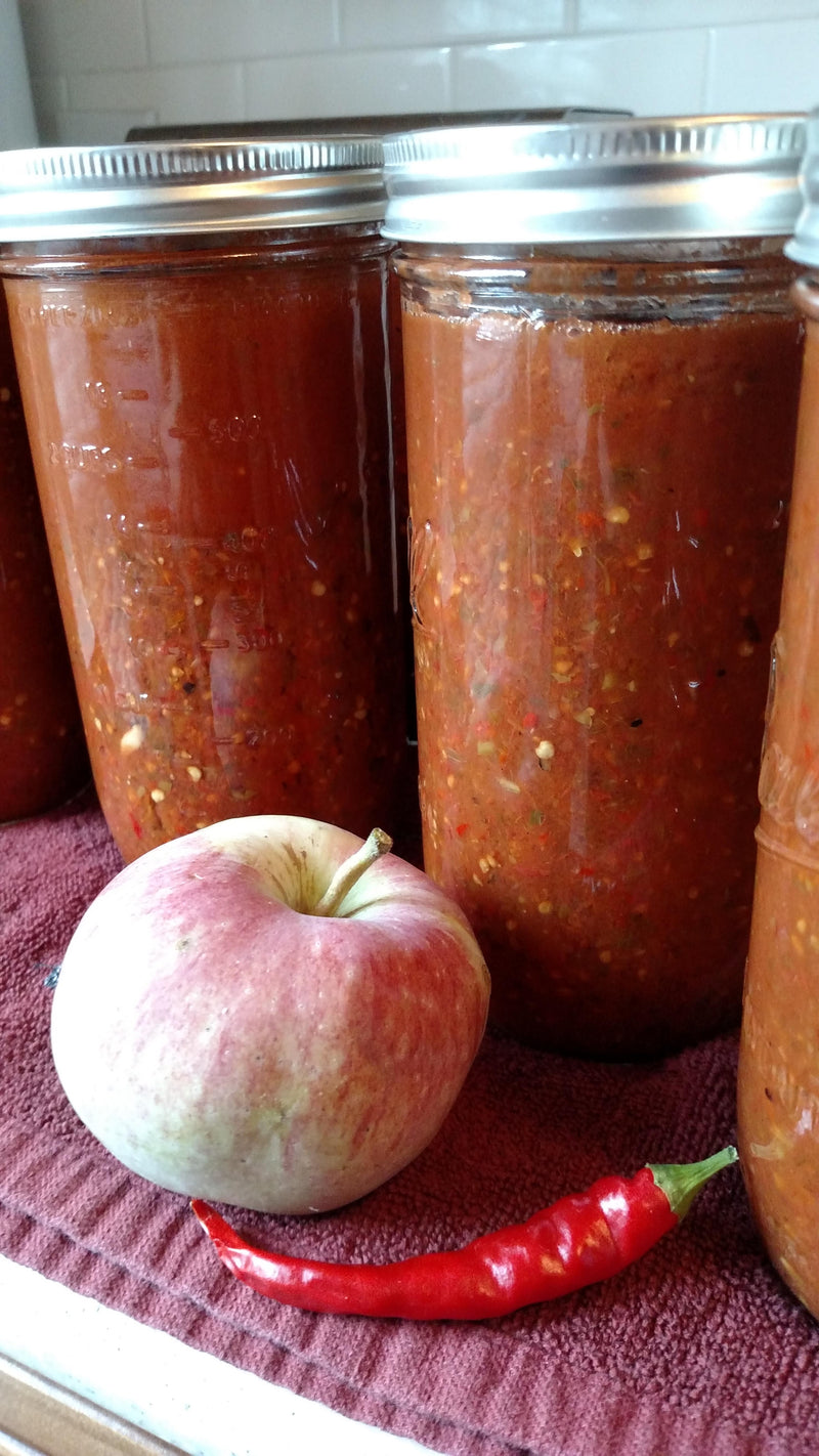 No Peel Salsa with Apples