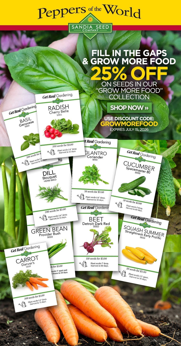 25% OFF SEEDS TO GROW MORE FOOD

