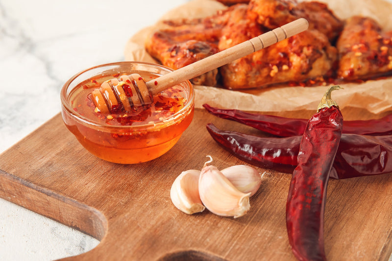 Ghost Pepper Wings Recipe: Shown on cutting board

