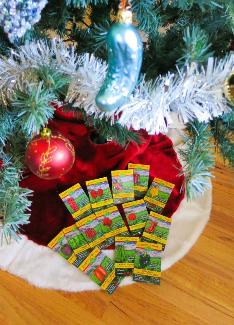 Gifts for Gardeners who have Everything - Sandia Seed packets under Christmas Tree

