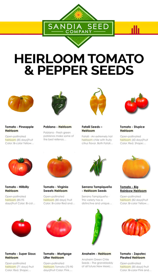 Heirloom Tomato & Pepper Seeds