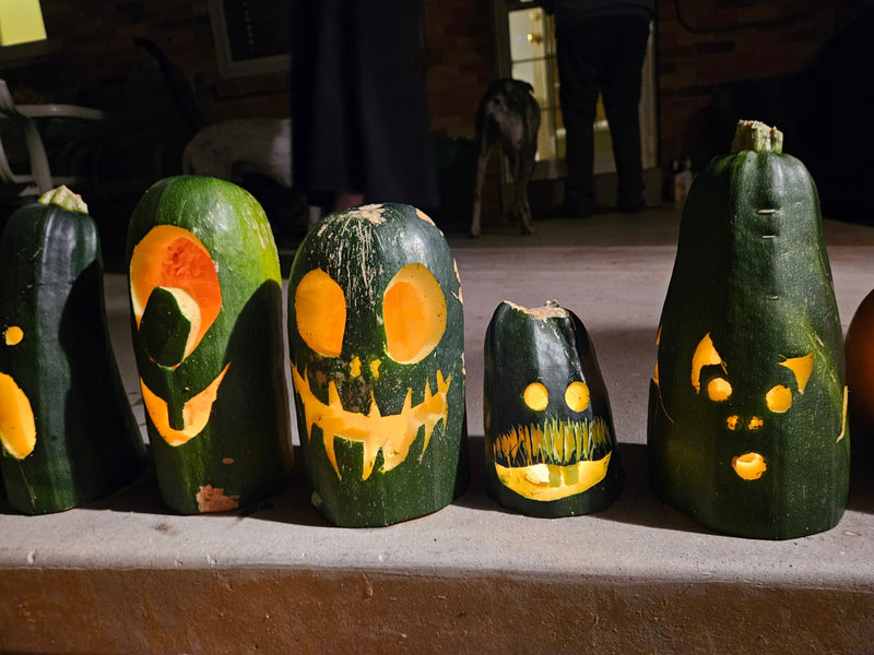 Carve Giant Zucchinis for Halloween!