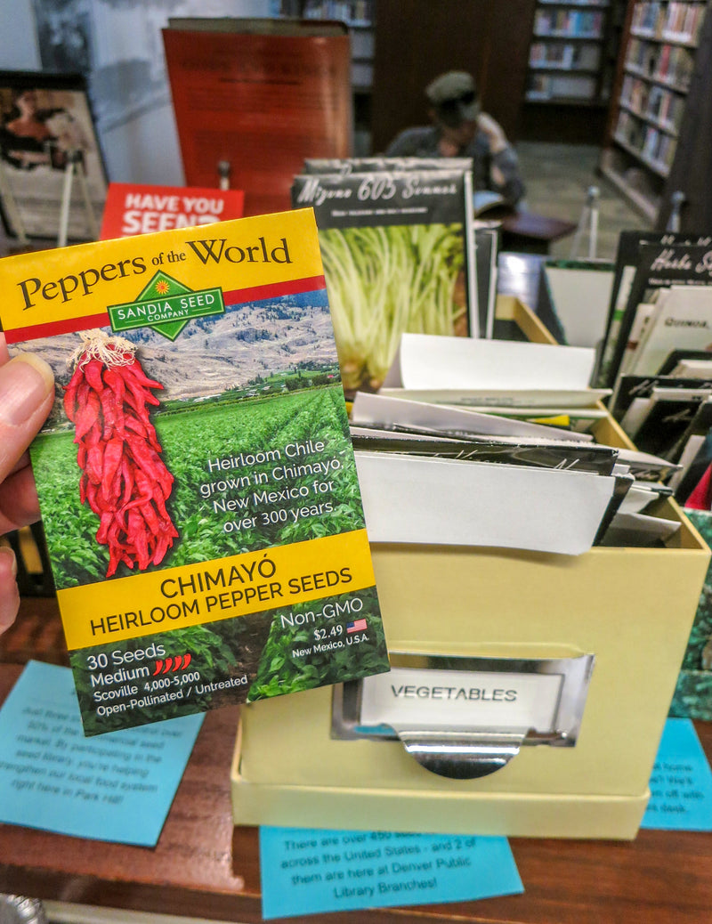 Seed Library with Pepper Seeds

