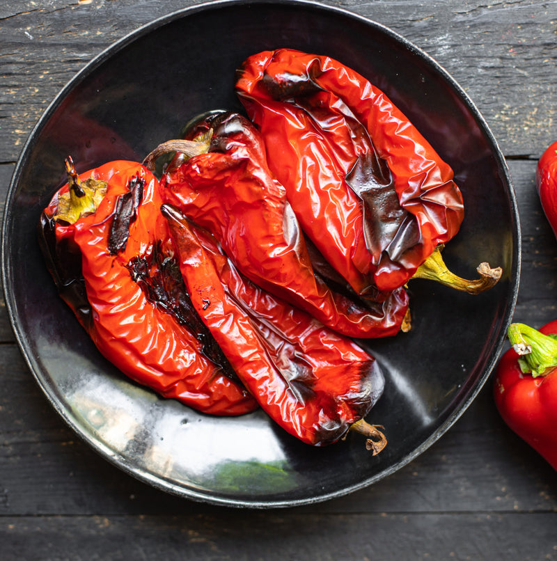 Specialty Peppers- Marconi sweet peppers, shown above, are so deliciously wonderful when roasted!
