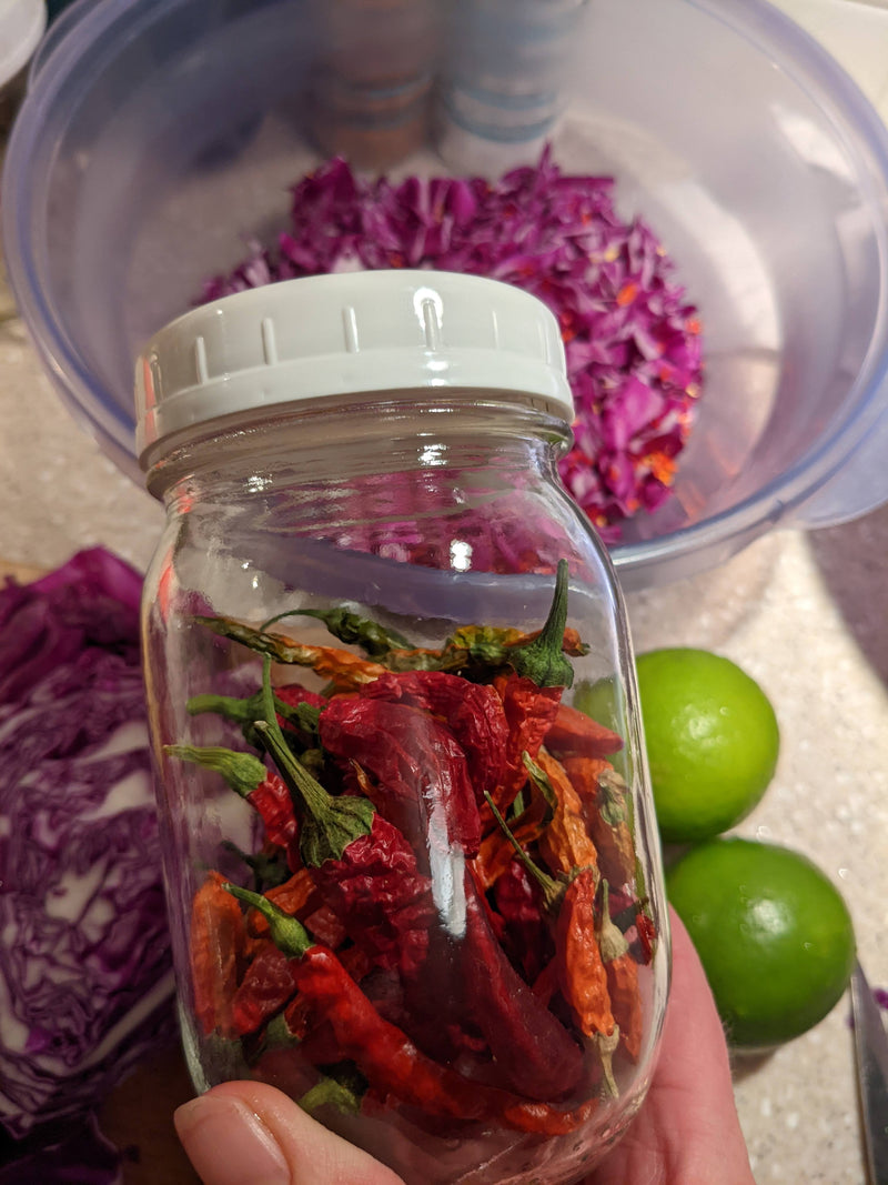 How to use Dried Peppers - dried peppers in jar

