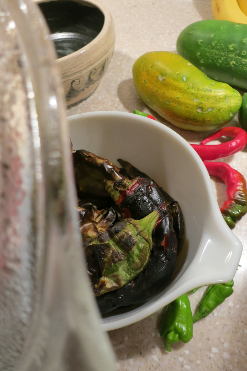 Zero Waste Gardening - compost your roasted chile skins!

