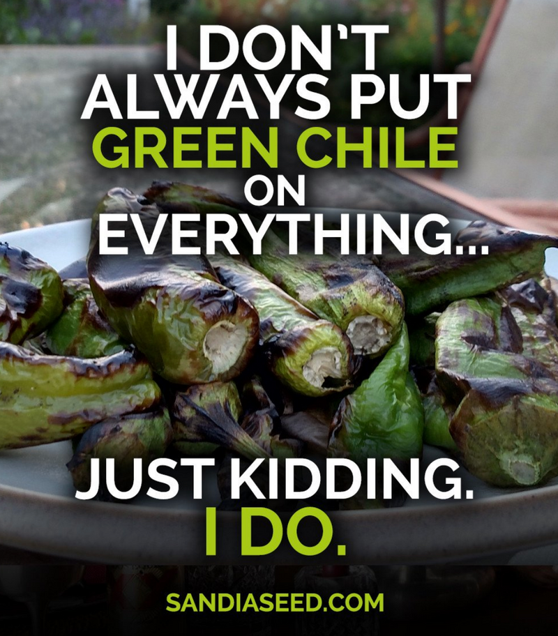 I don't always put Green Chile on everything...