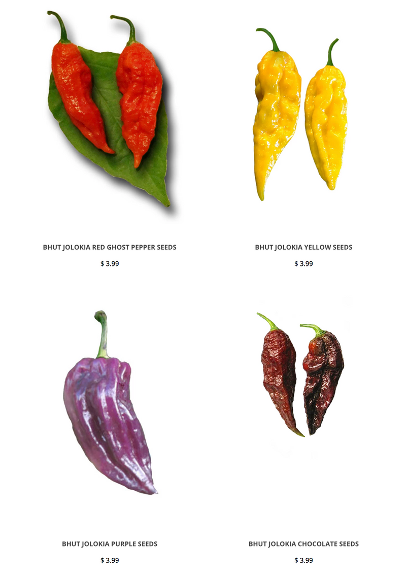 Best Ghost Pepper Seeds: We offer a variety of ghost peppers!

