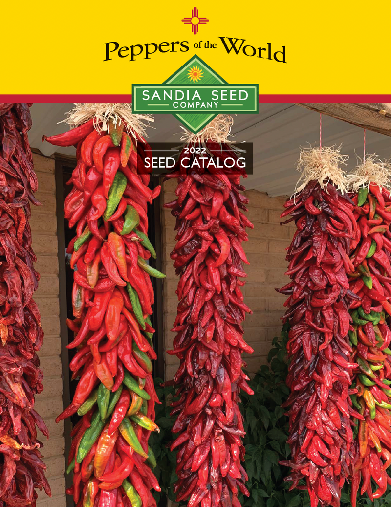 2022 Sandia Seed Catalog with Ristras on cover

