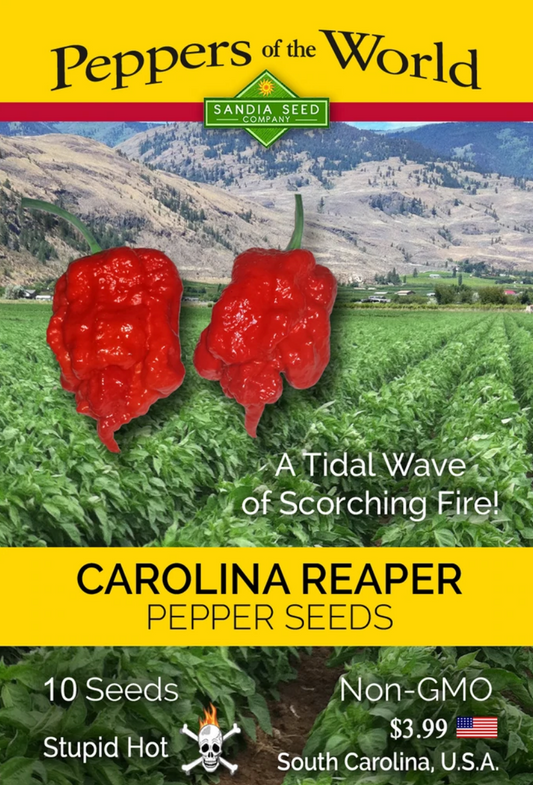 How long does it take to grow peppers from seed? 90 days for Carolina Reaper
