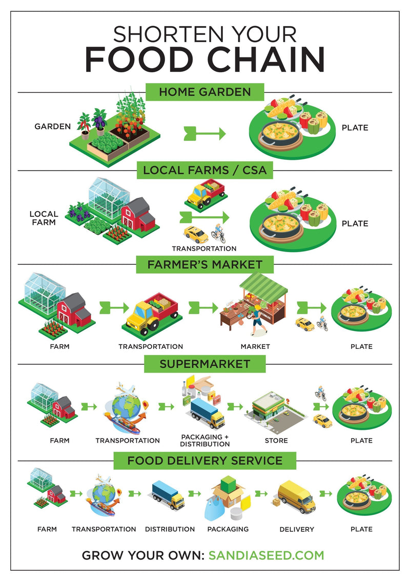 Shorten your Food Chain Infographic from SandiaSeed.com
