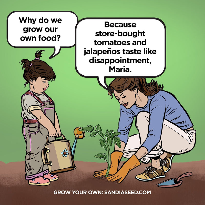 Why grow your own vegetables comic