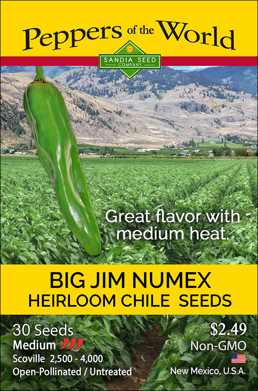 Big Jim NuMex Green Heirloom Chile Seeds