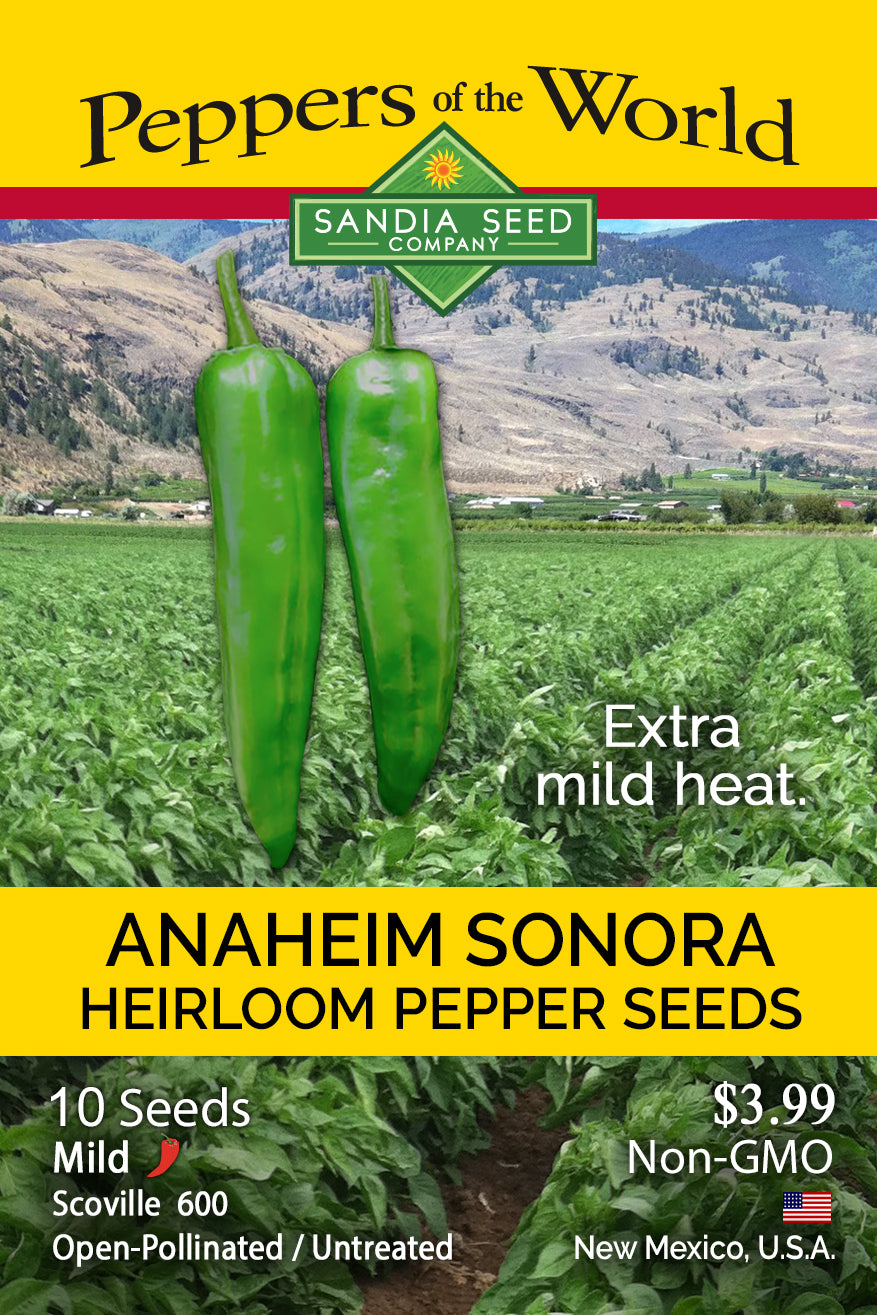 Packet fron for Anaheim Sonora chile seeds