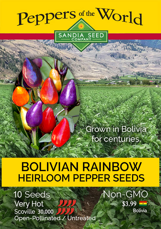 Bolivian Rainbow Pepper Seed Packet  Heirloom Ornamental Very Hot