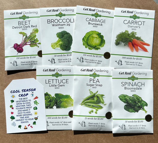 Cool-Season Vegetable Seeds - Discount Bundle Deal with 7 Seed Packets