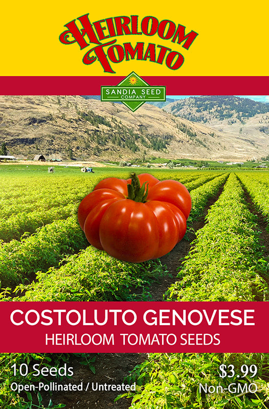 Heirloom Costoluto Genovese Paste Tomato Seed packet scalloped Italian tomato