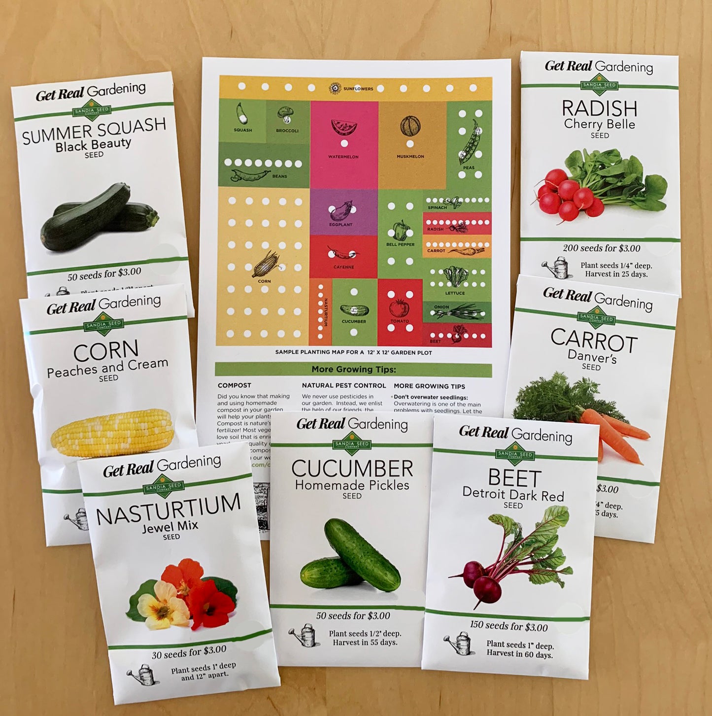 Food Garden - 20 Vegetable Seed Packets