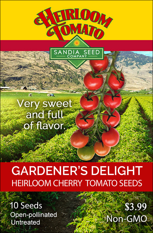 Heirloom Gardener's Delight Cherry Tomato Seed packet very sweet