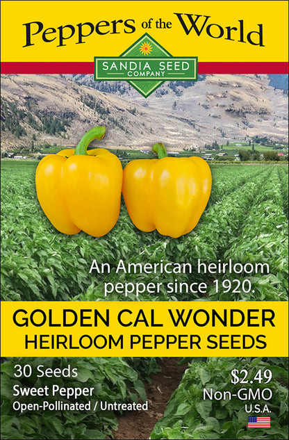 Bell Golden Cal Wonder Sweet Pepper Seeds