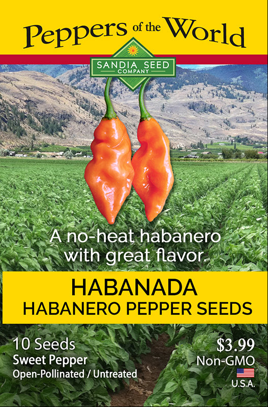 Habanada No-Heat Habanero Seed packet sweet pepper great flavor chile