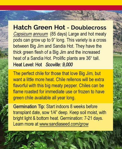 Hatch Green Hot - Doublecross Chile Seeds