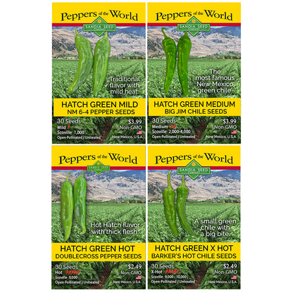 Hatch Heat Progression 4-Pack Bundle - Discount Sale - Mild, Medium, Hot, and Extra Hot