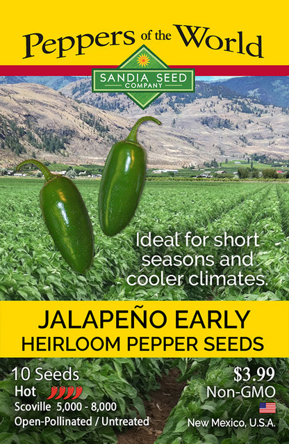 Jalapeño Early Seeds - Short Season Pepper and Easy to Grow