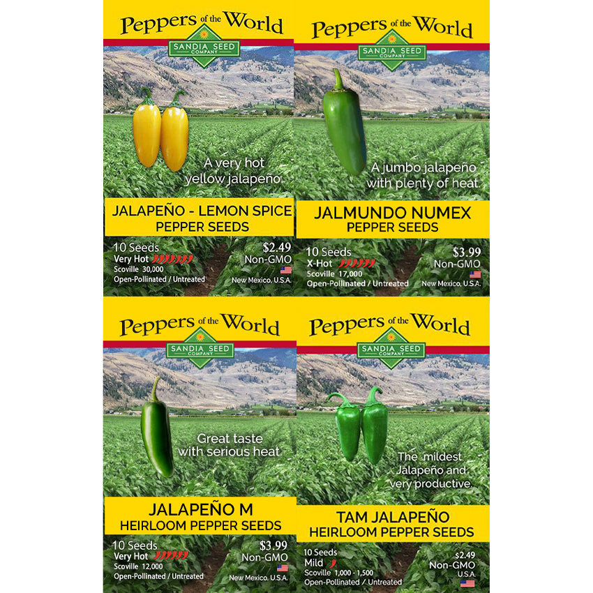 Jalapeño Lover Seed Bundle - 4-pack Discount Sale - Spicy!