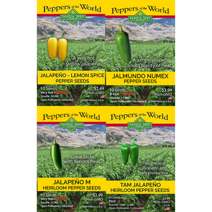 Jalapeño Lover Seed Bundle - 4-pack Discount Sale - Spicy!