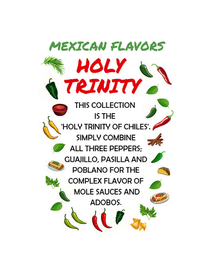 Mexican Flavors/Holy Trinity 3 Pack - Guajillo, Pasilla & Poblano Seeds 15% Off