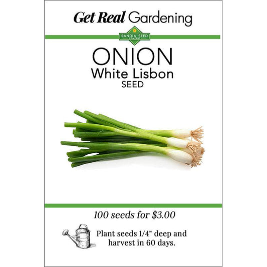 White Lisbon Onion Seeds - Bunching - Mild Flavor and Fast Growth