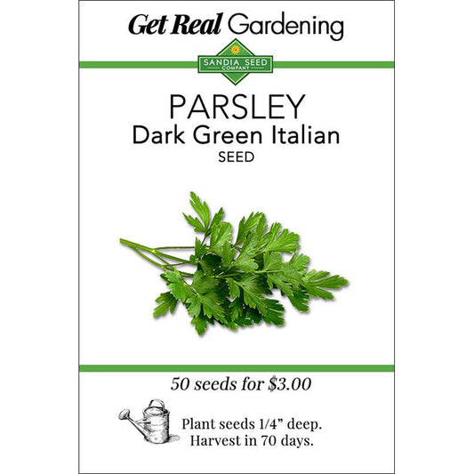 Italian Flat Leaf Parsley Seeds - Heirloom with Dark Green Leaves
