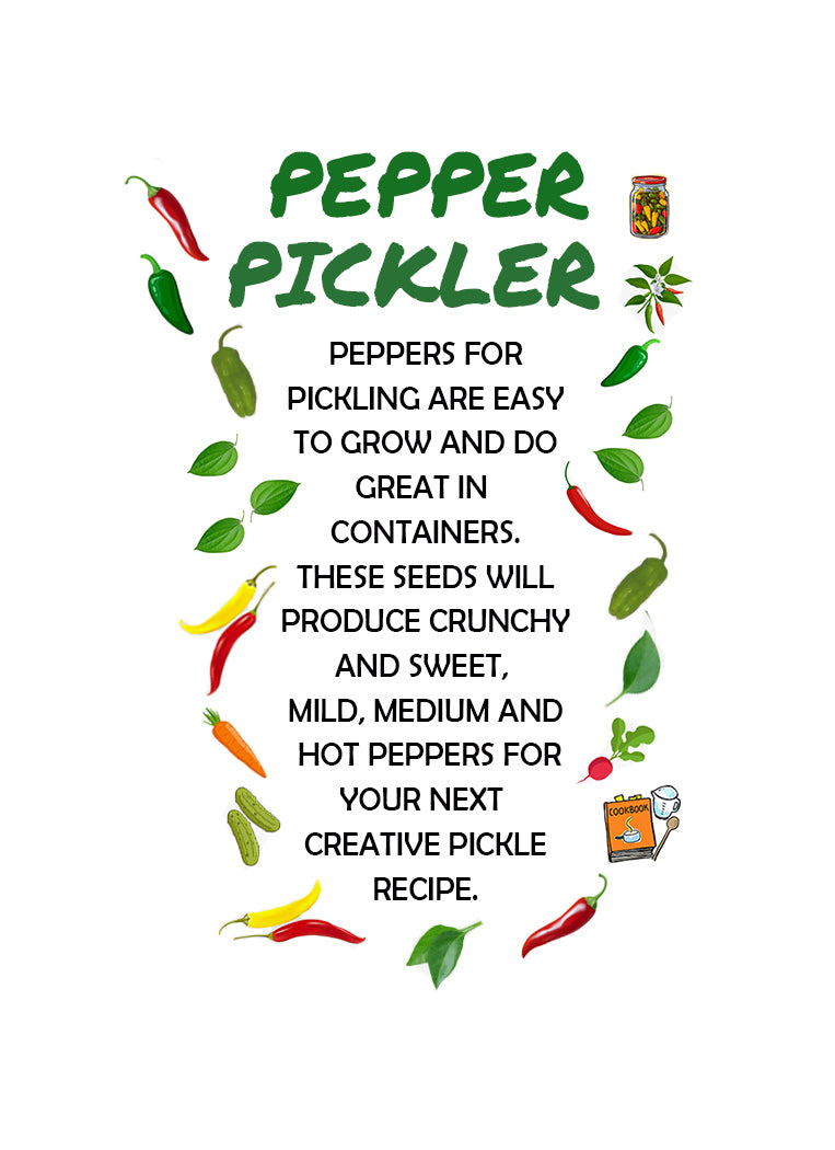 Pepper Pickler 6-Pack - Sweet, Hot and Tangy Peppers