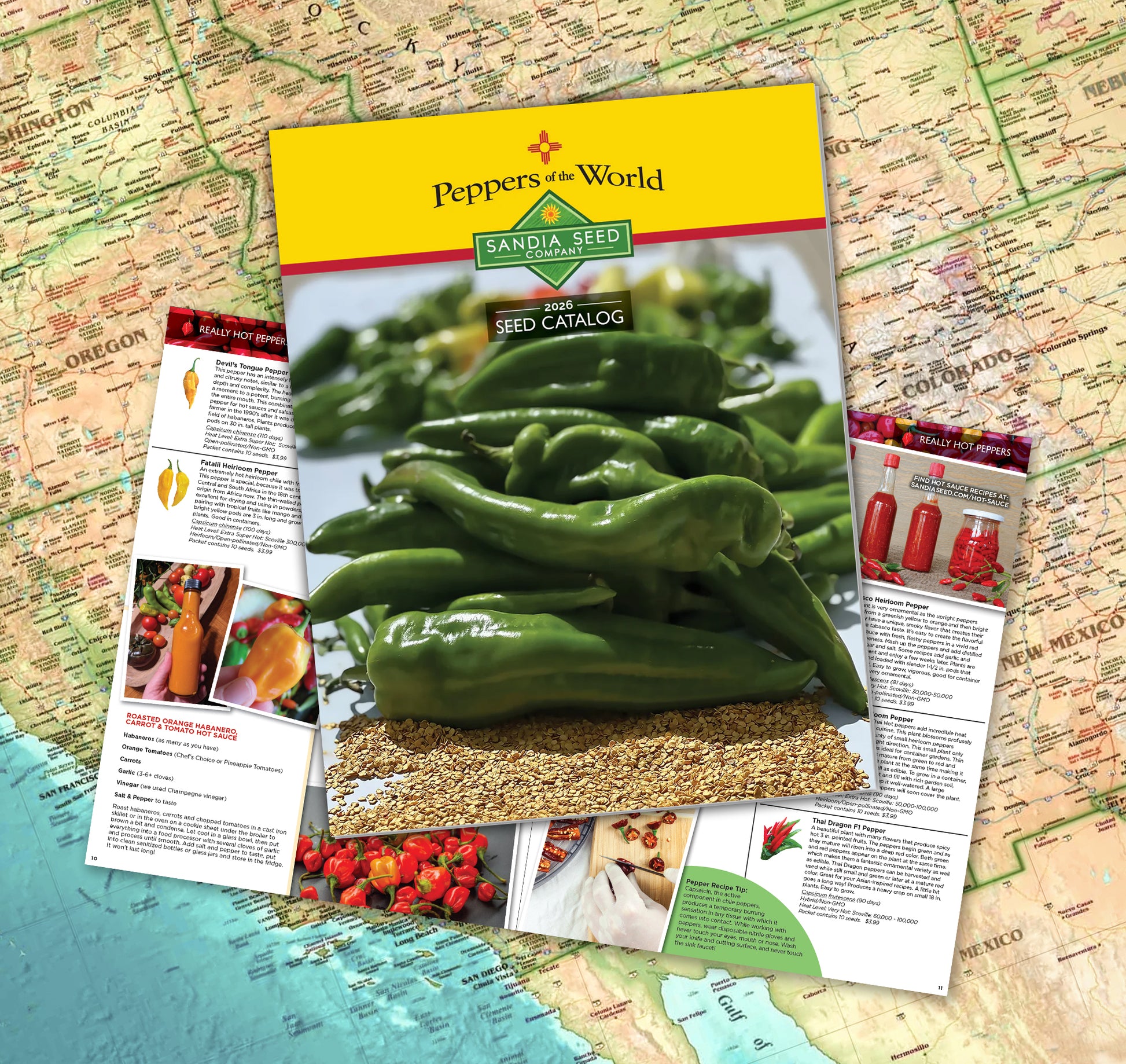 Seed Catalog with Peppers of the World from Sandia Seed