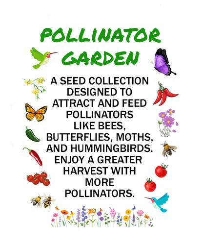 Pollinator Garden Seed Bundle - 7-Pack Discount Sale - The Best Pollinator plants for your pepper, tomato and vegetable garden