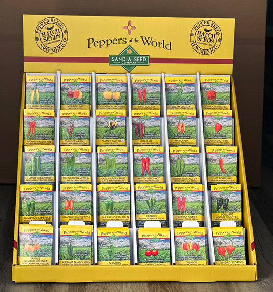 Wholesale Pepper Seed Assortment - 30 Varieties - 6 each - WITHOUT Countertop Display