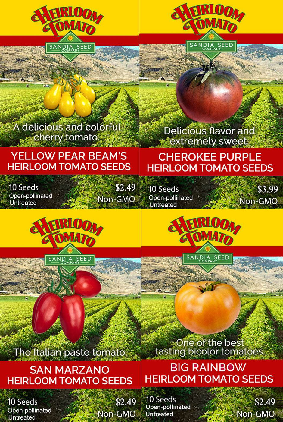 Heirloom Tomato Seeds, Tomatoes, Non-GMO, Untreated, Organic Seed ...