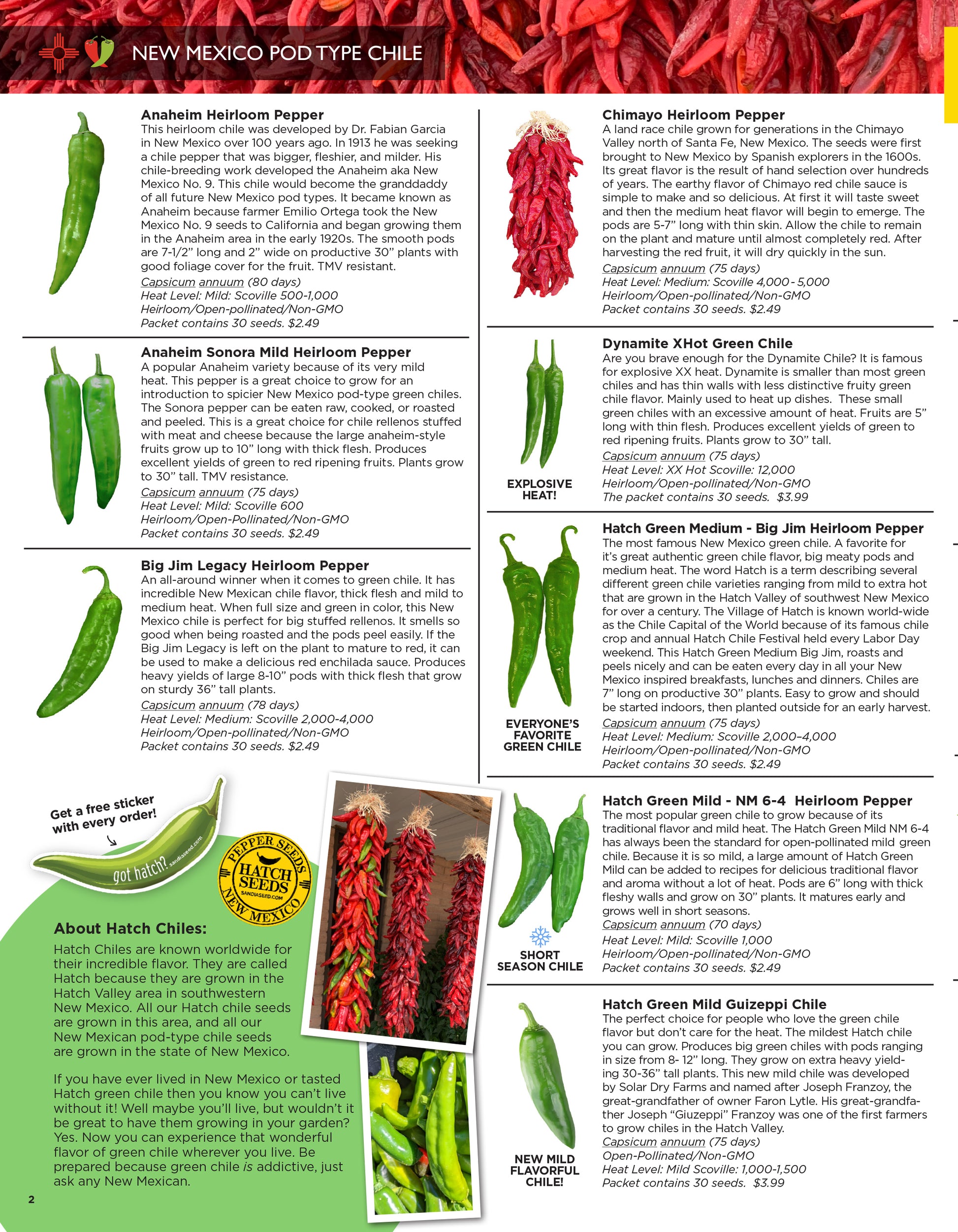 2024 Seed Catalog - Green Chile Seeds