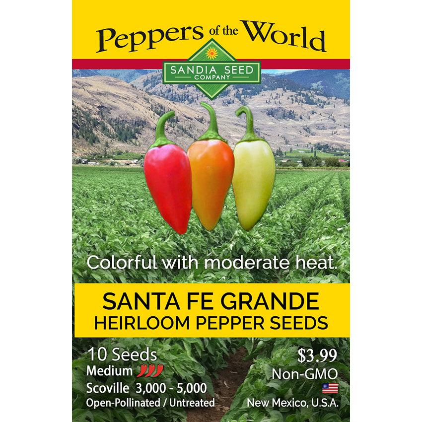 Santa Fe Grande Pepper Seeds - Medium Heat - Colorful Growth