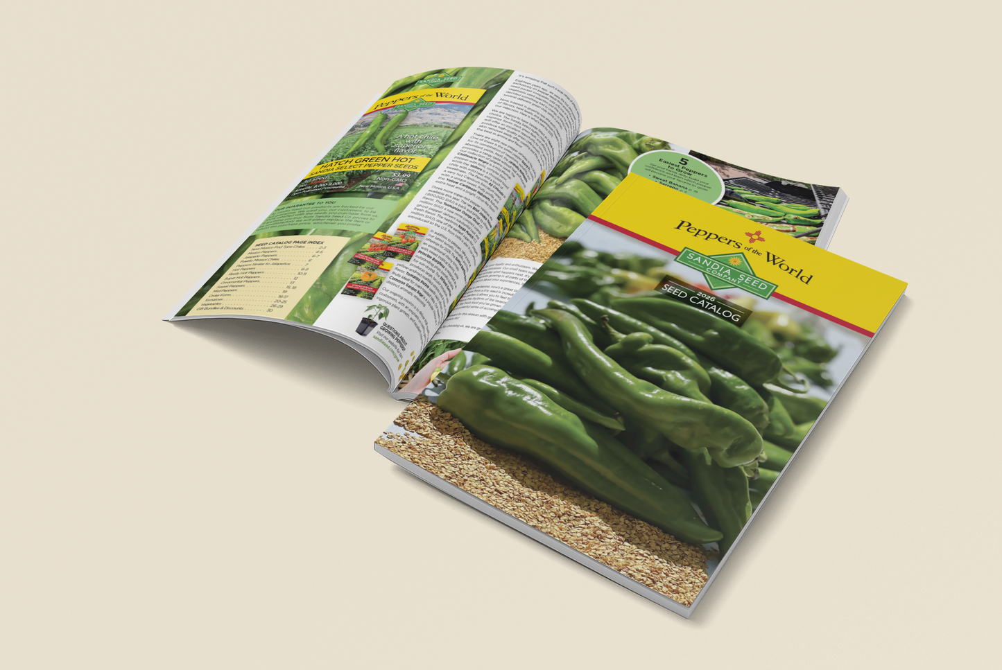 2026 Seed Catalog with Peppers of the World from Sandia Seed