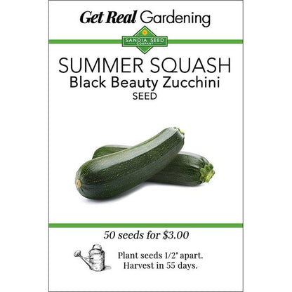 Squash, Summer - Black Beauty Zucchini Seeds - Easy to Grow